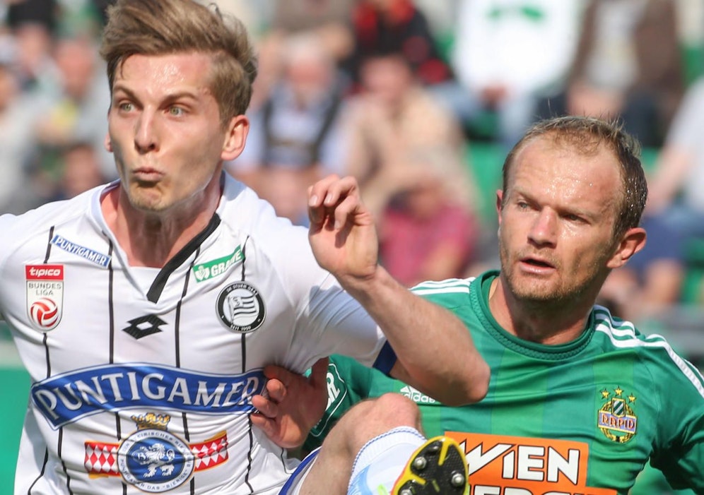 Mario Sonnleitner (re.) brennt auf "Lieblingsgegner" Sturm Graz.