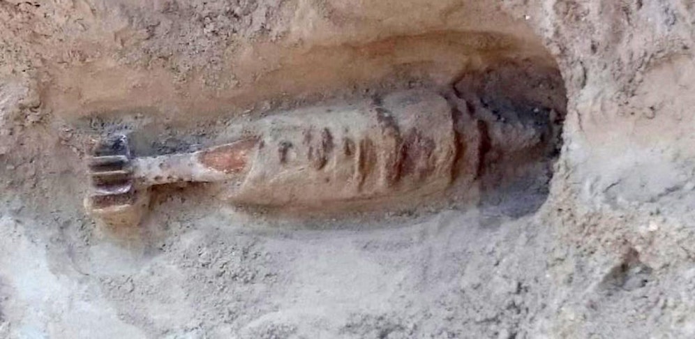 Erneut Kriegsrelikte im Stadterweiterungsgebiet Aspern geborgen.