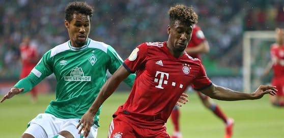 Theodor Gebre Selassie (Werder Bremen) gegen Kingsley Coman (Bayern München)