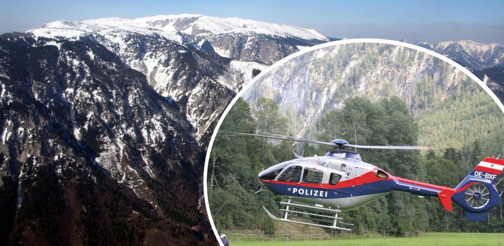 Mit dem Heli wurde nach den Touristen gesucht.