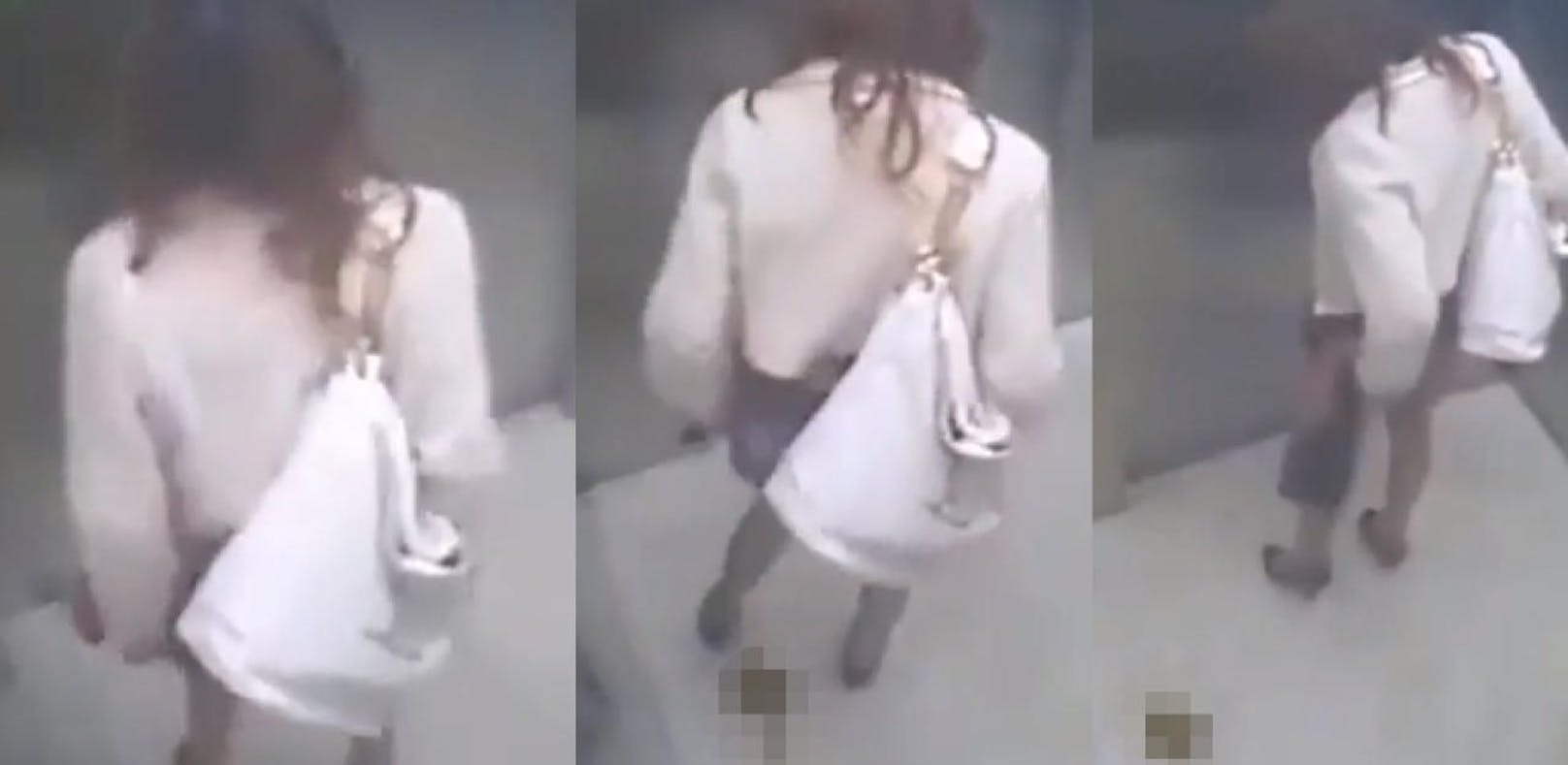VIDEO: Frau muss aufs WC und erleichtert sich in Lift