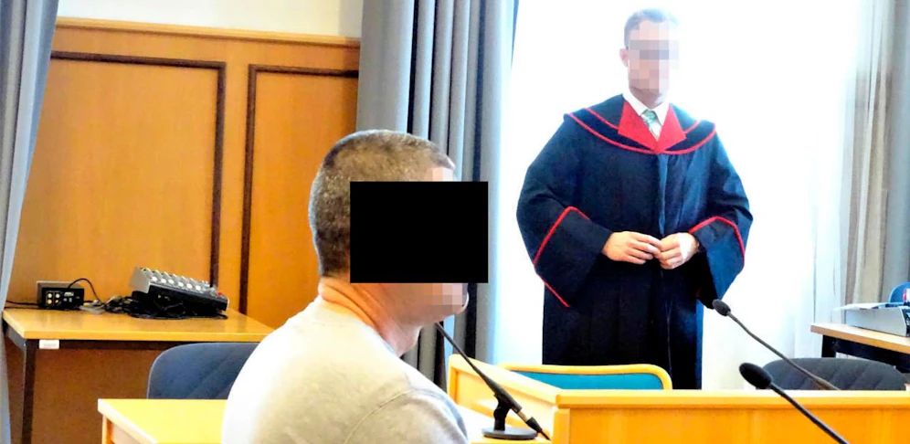Der angeklagte Bauunternehmer in Wr. Neustadt vor Gericht.