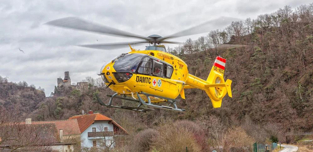 Per Heli wurde der Mann ins Krankenhaus gebracht. 