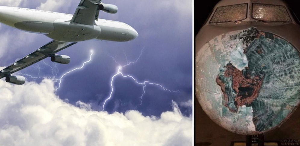Passagiermaschine flog durch Hagelunwetter