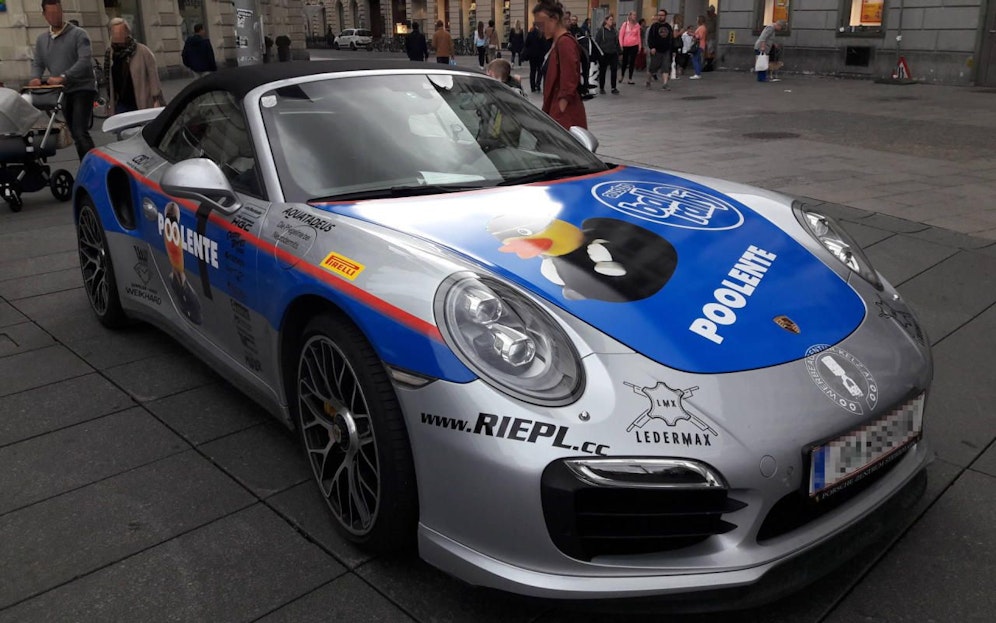 Das "Poolente"-Mobil in Graz