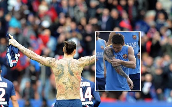 Tattoos bei Zlatan Ibrahimovic und Lionel Messi