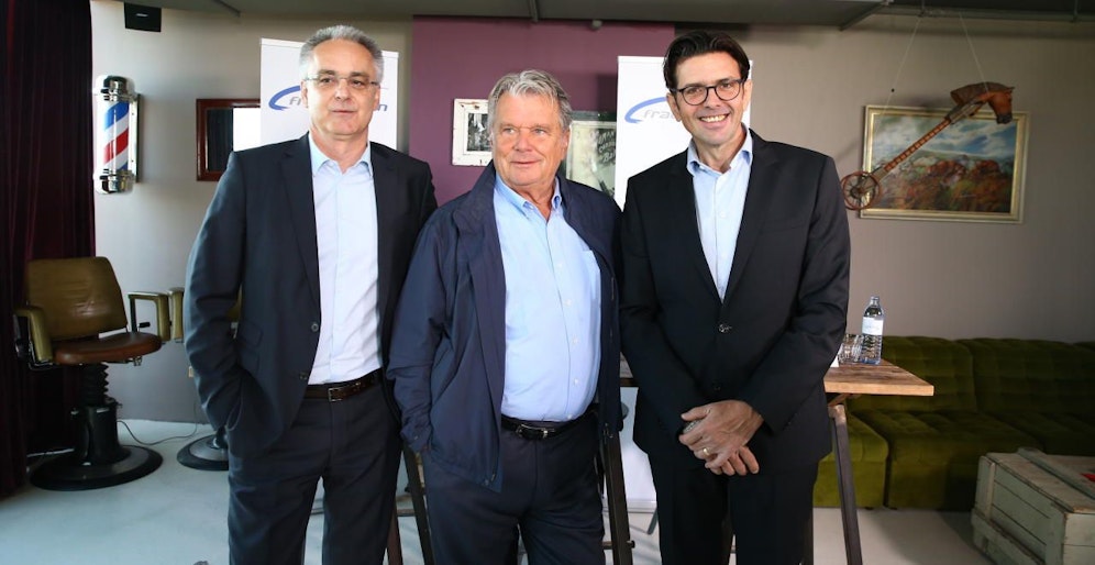 Das FRACHTbahn-Team: Reinhard Bamberger, Hans Peter Haselsteiner und Jan Klima (v.l.). 