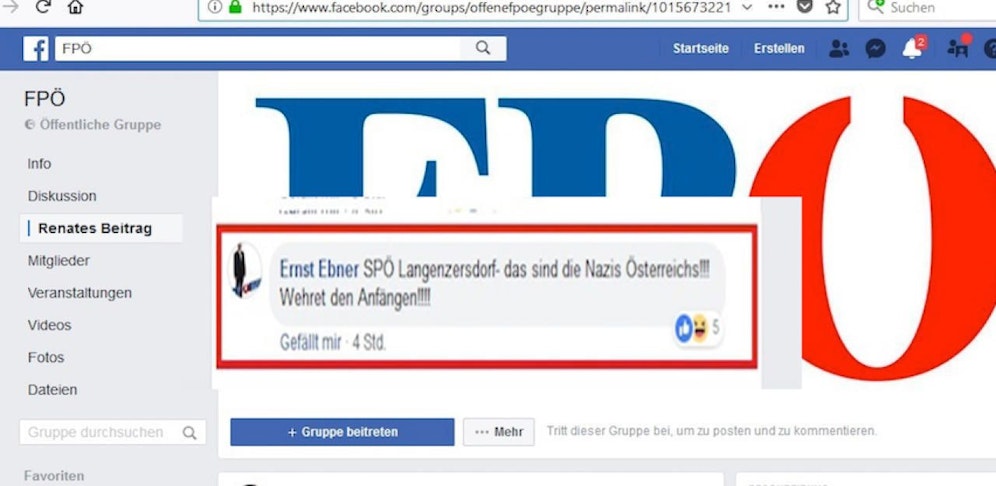 Für dieses Posting muss der FP-Funktionär jetzt zahlen.