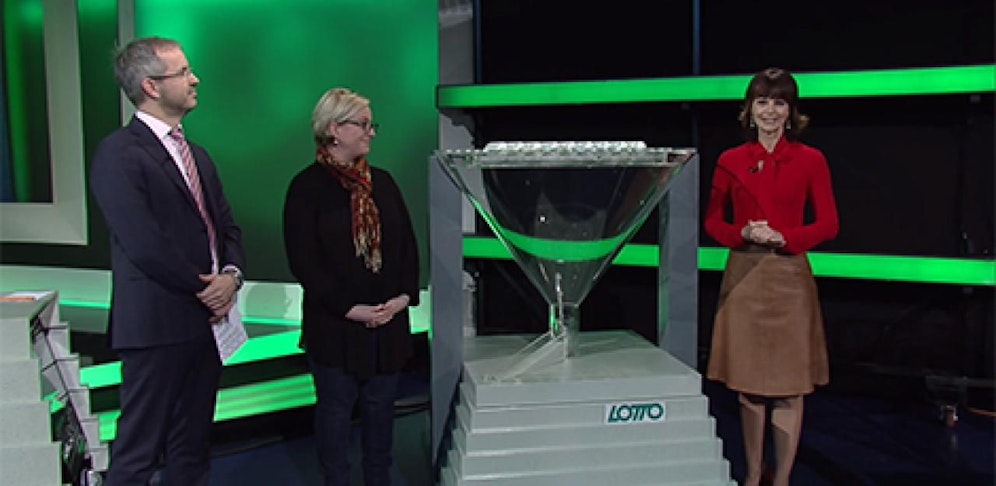 Panne im Lotto-Studio, eine Ersatzmaschine musste her.