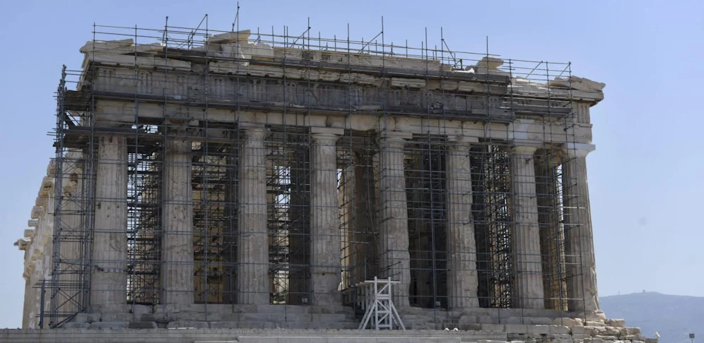 Der Parthenon-Tempel auf der Akropolis von Athen.