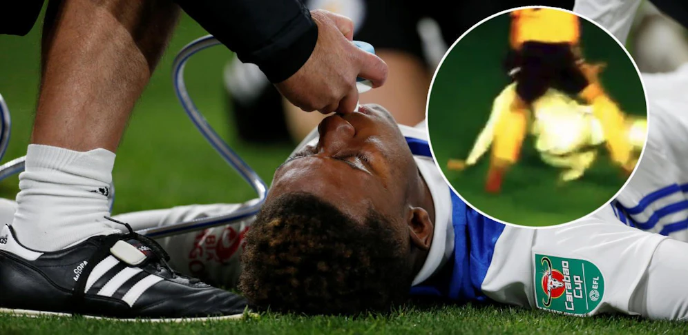 Demarai Gray musste mit Sauerstoff versorgt werden.