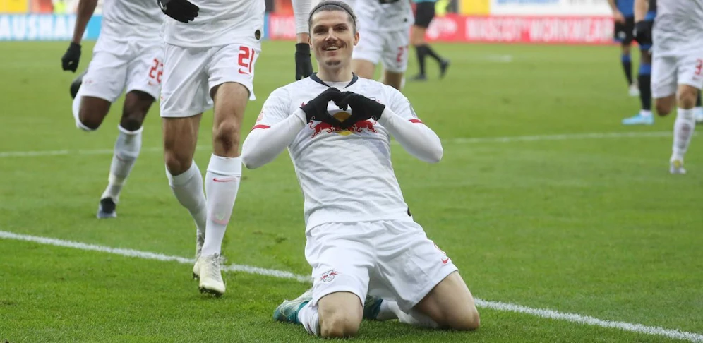 Marcel Sabitzer jubelt über sein Tor