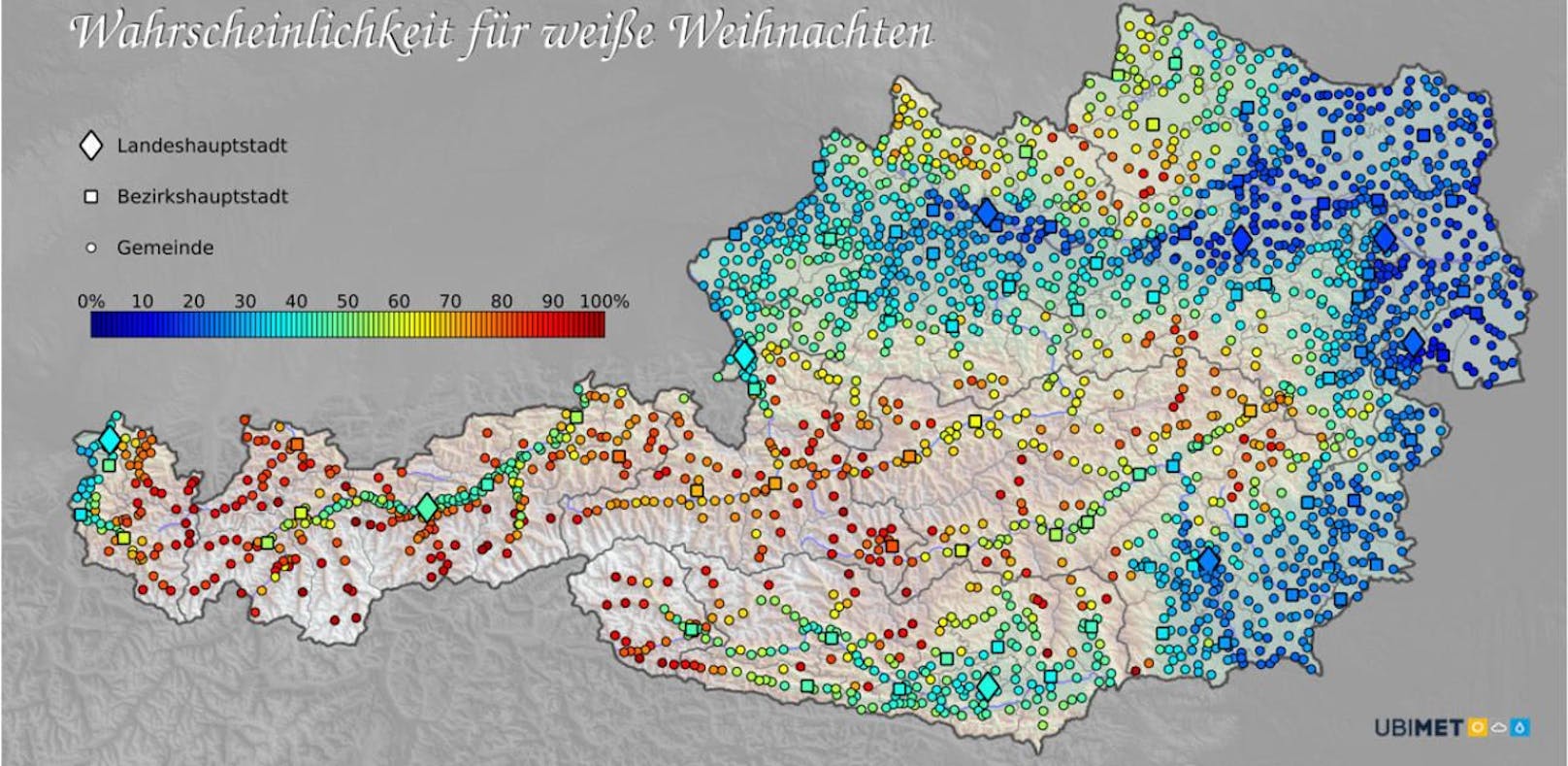 Weiße Weihnachten: Die Schneeprognose für Österreich