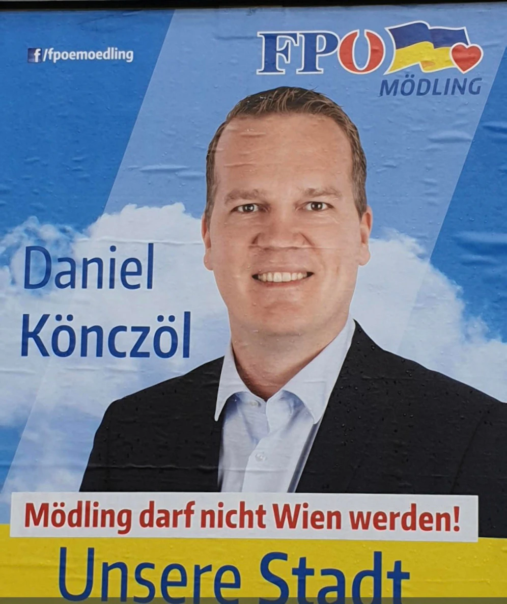 Mit diesem Sujet wirbt der FPÖ-Politiker.