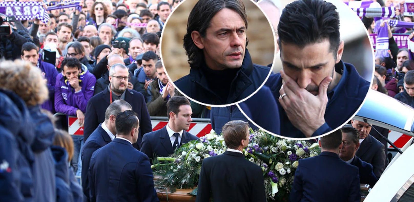 Italien-Legenden trauern beim Begräbnis von Astori