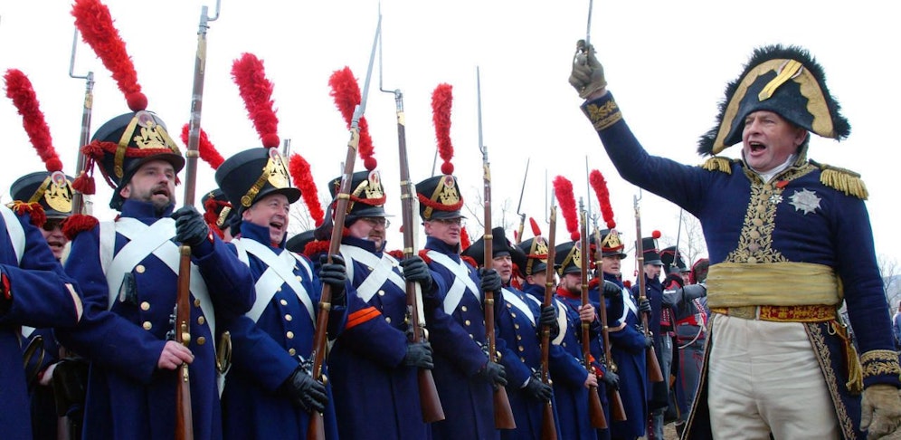 Oleg Sokolov (rechts) und seine Studentin und Geliebte Anastasia Yeschtschenko traten gerne als Napoleon und Josephine auf.