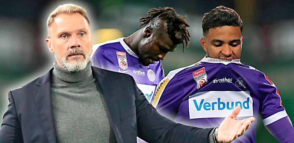 Ratlose Blicke und hängende Köpfe bei der Wiener Austria. 