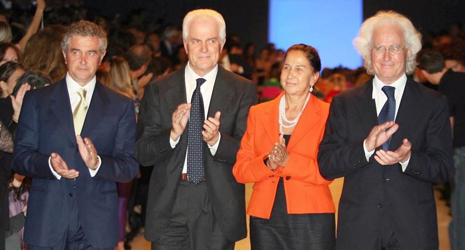 Die vier Gründer der Modegruppe Benetton: Carlo, Gilberto, Guiliana und Luciano. (vlnr)