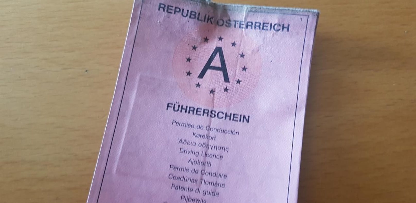 Symbolbild eines österreichischen Führerscheins.