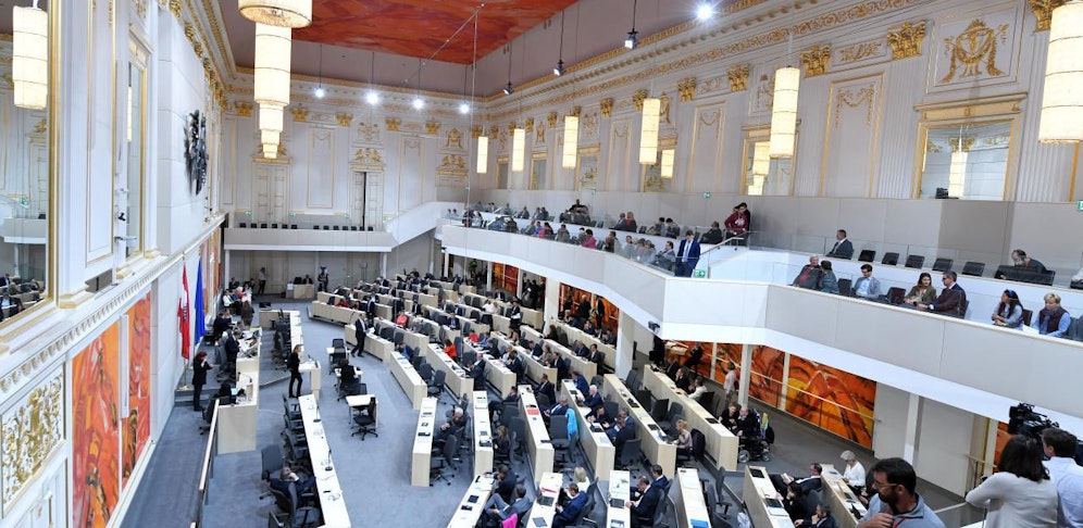 Der Nationalrat im großen Redoutensaal in der Hofburg.