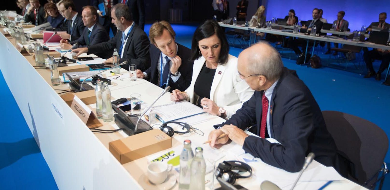 Ministerin Elisabeth Köstinger beim Treffen der EU-Energie-Minister im September in Linz
