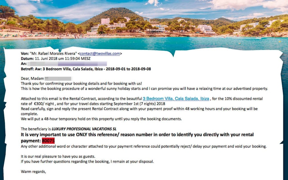 Reif für die Insel? Pech gehabt, denn "Herr Morales Rivera" und Co. sind mit dem Geld längst weg 