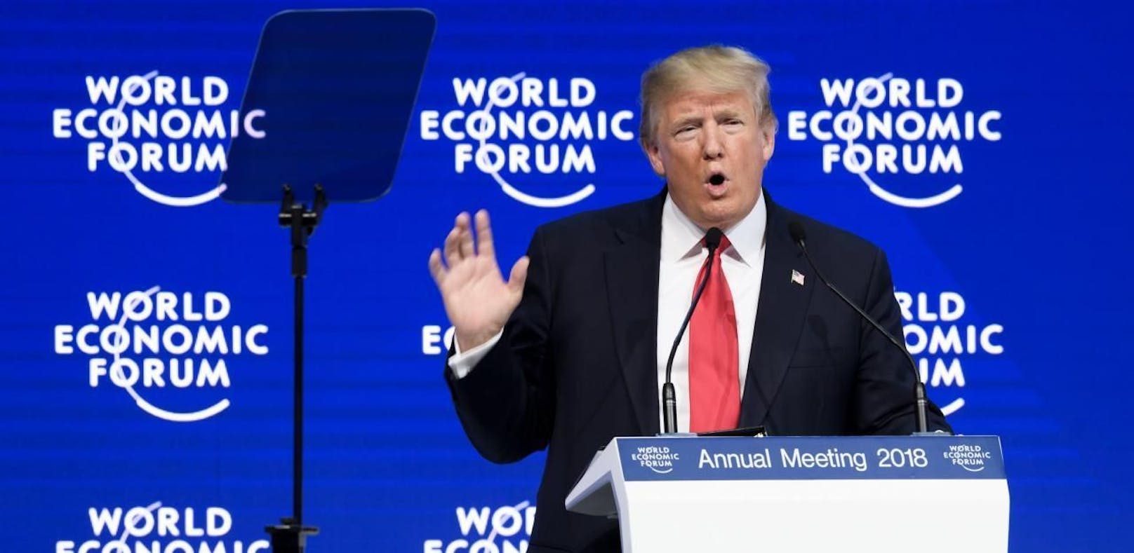 Donald Trump sprach am Weltwirtschaftsforum 2018.