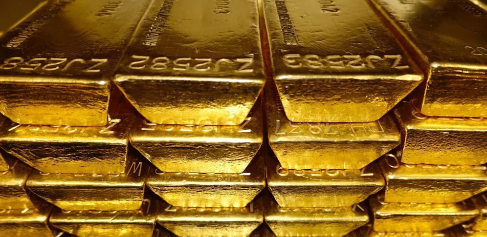 Goldbarren in der Nationalbank