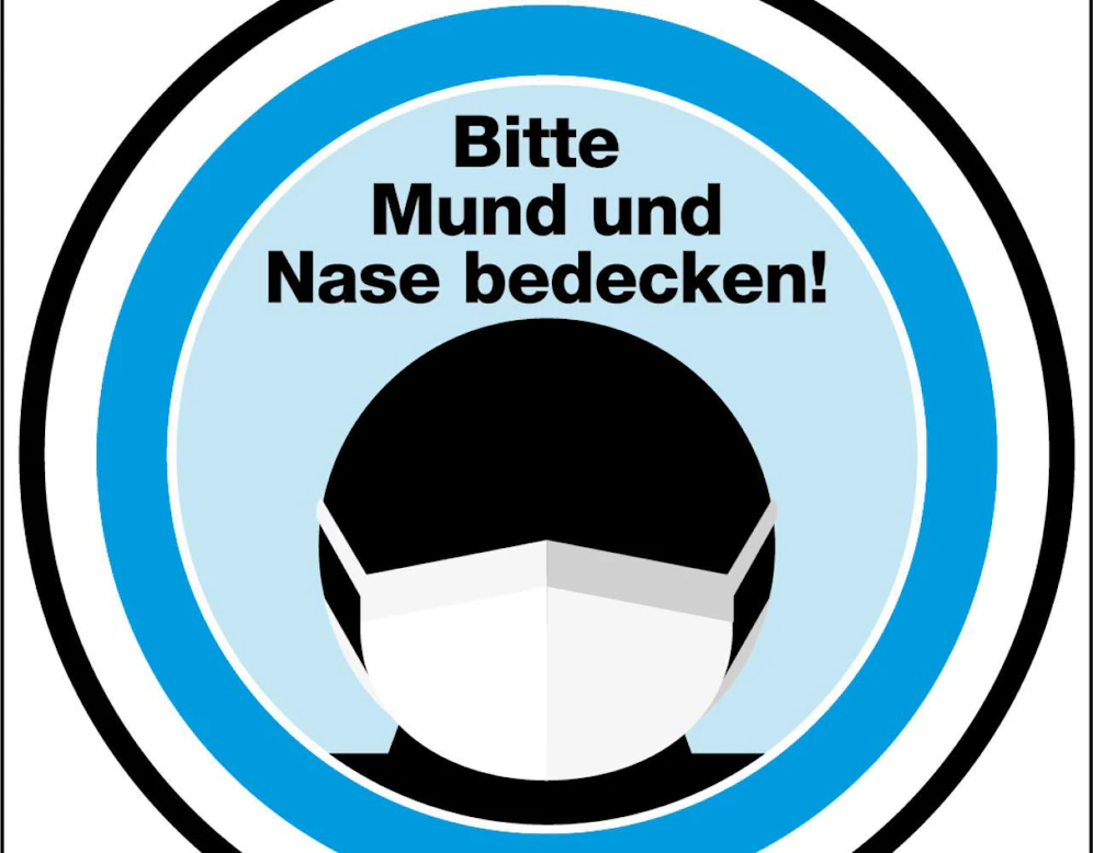 Dieses Piktogramm weist auf die Masken-Pflicht in den Wiener Linien hin.