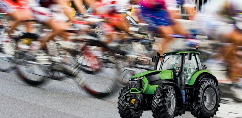 Der Traktor zog einen nicht zugelassenen Anhänger.