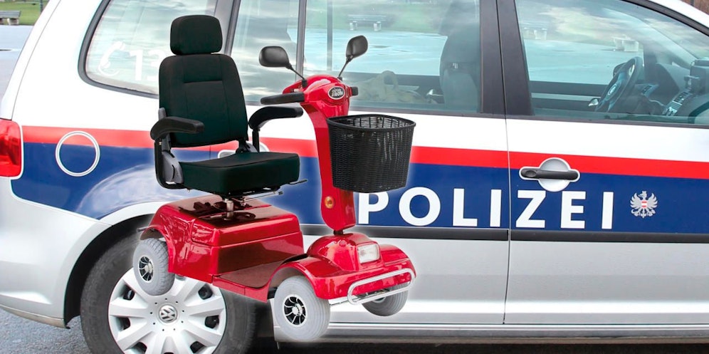 Ein Pensionist wollte mit dem Elektromobil auf die Autobahn auffahren. 