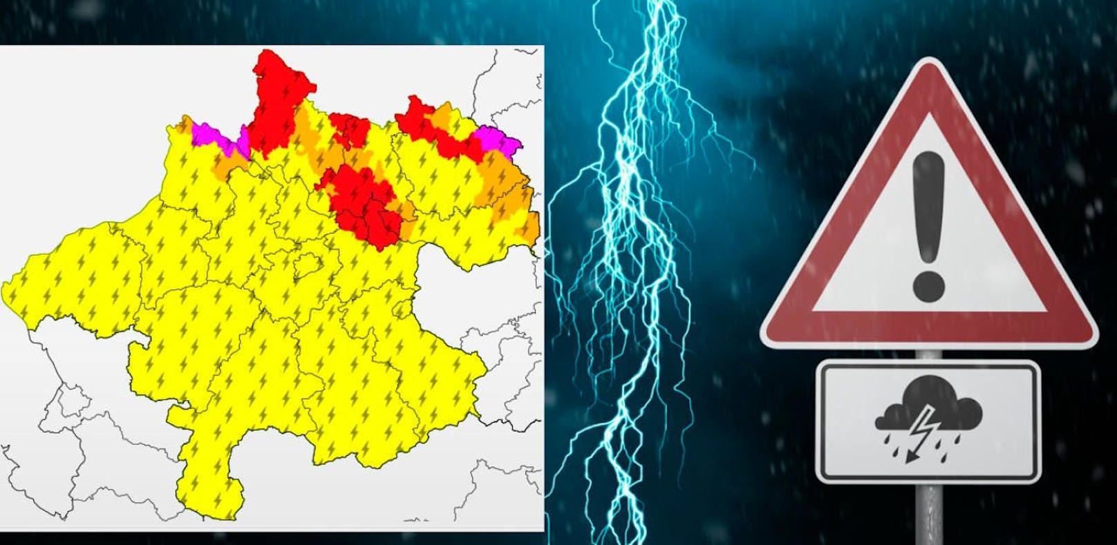 Für Oberösterreich gibt es eine Unwetterwarnung.