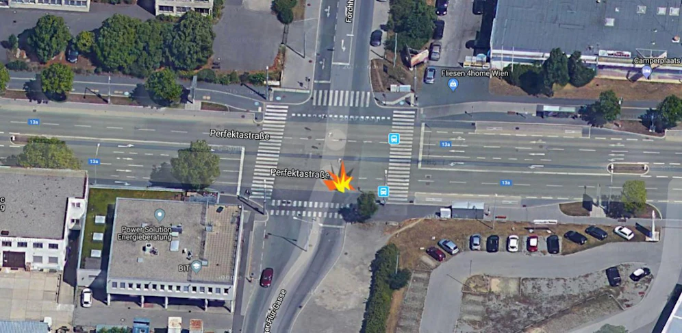 An dieser Kreuzung kam es zu dem Unfall. 