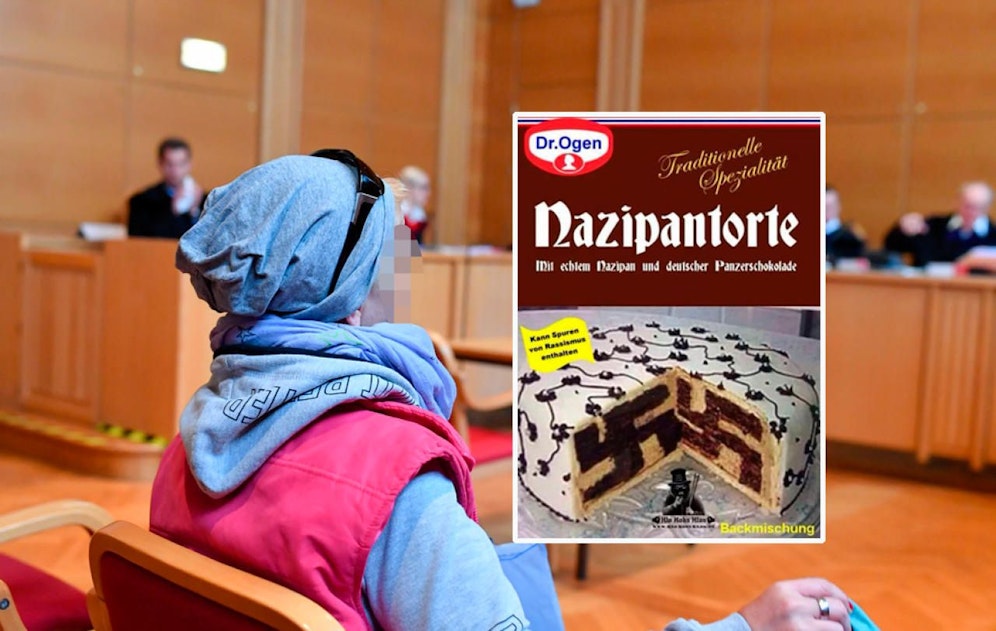 Die Angeklagte soll Bilder einer "Nazipantorte" verschickt haben.