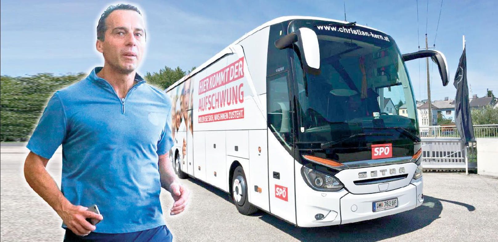 Mit diesem Wahlkampfbus ging SPÖ-Chef Christian Kern noch als Kanzler auf Tour