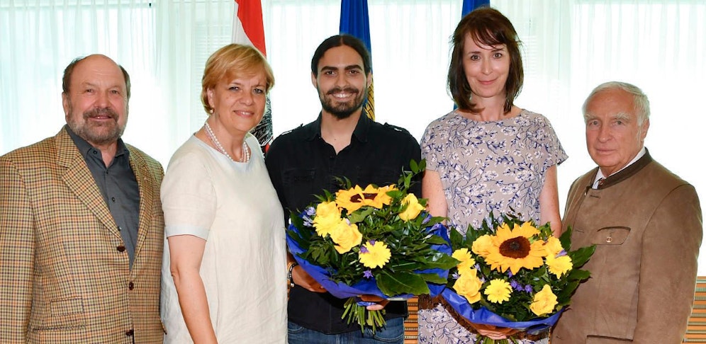 ÖJAB-Präsident Wilhelm Perkowitsch, Landesrätin Barbara Schwarz, Roland Stinauer, Wohnheimleiterin Tanja Pöckl und Gunnar Prokop. (v.l.)