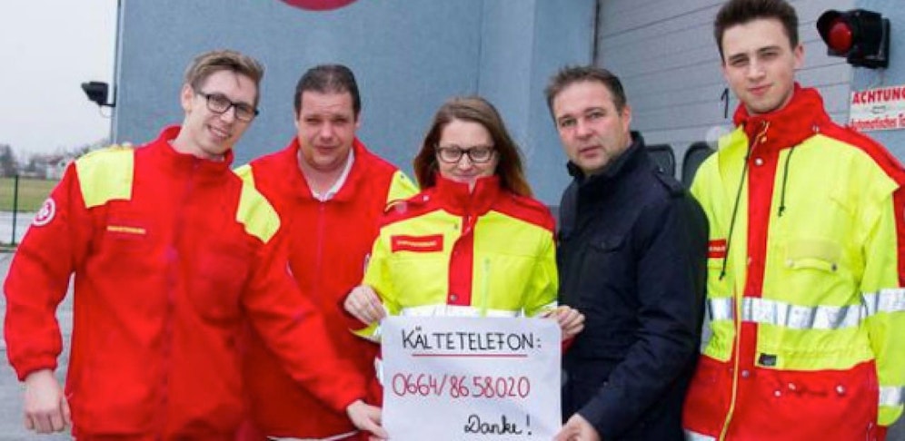 Andreas Babler und das Team des Arbeiter-Samariterbundes.