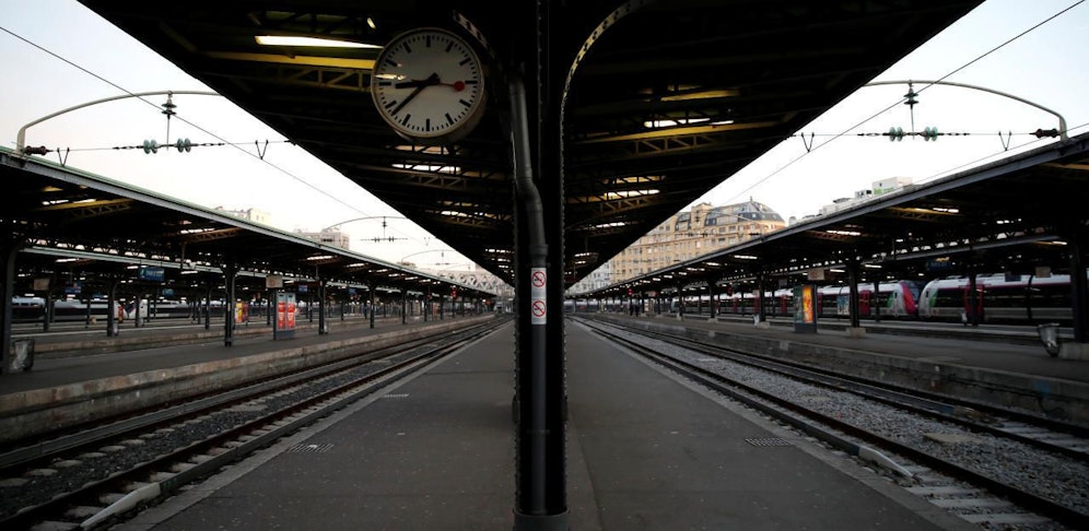 Gähnende Leere am Pariser Ostbahnhof