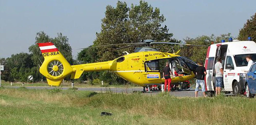 Der Christophorus 9 landete bei Korneuburg.