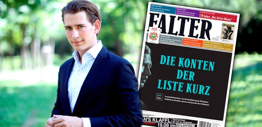 Sebastian Kurz und das aktuelle "Falter"-Cover