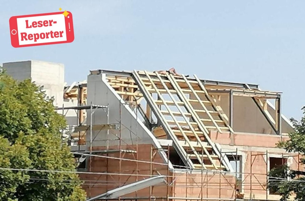 Der Wiener genoss seine Pause auf der Baustelle in Wien-Favoriten.