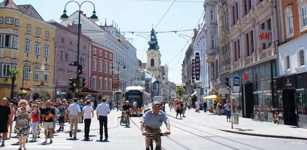 Der Arkadenhof in der Linzer Innenstadt beim Taubenmarkt ist offenbar insolvent.