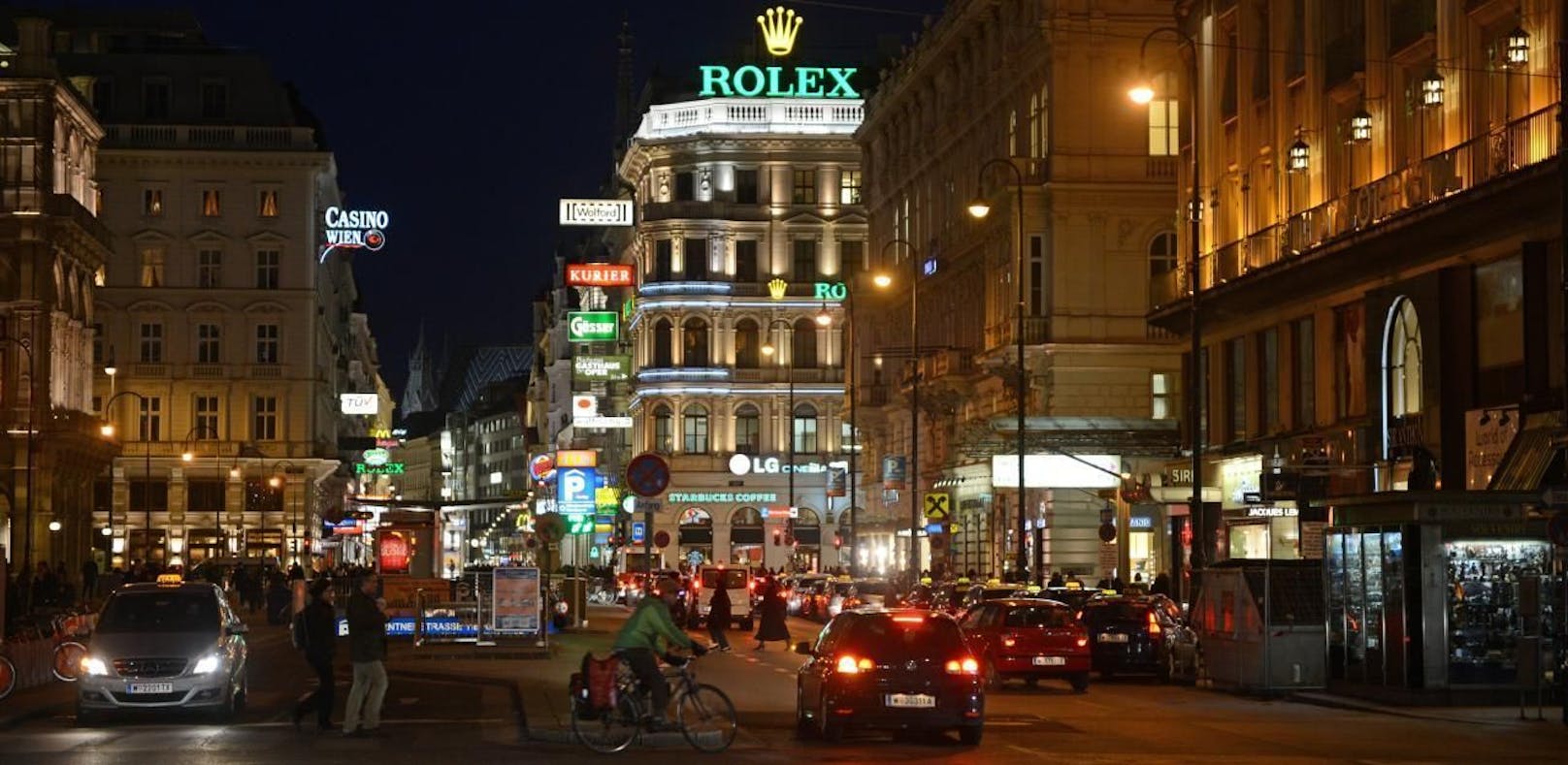 Die Kreuzung Kärntner Straße mit dem Opernring direkt neben der Wiener Staatsoper. Archivbild 2013.