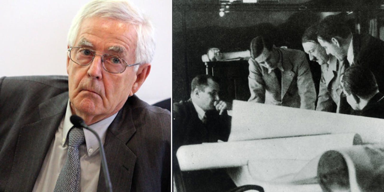 Albert Speer junior (links) ist tot. Sein Vater war Adolf Hitlers Architekt und Rüstungsminister