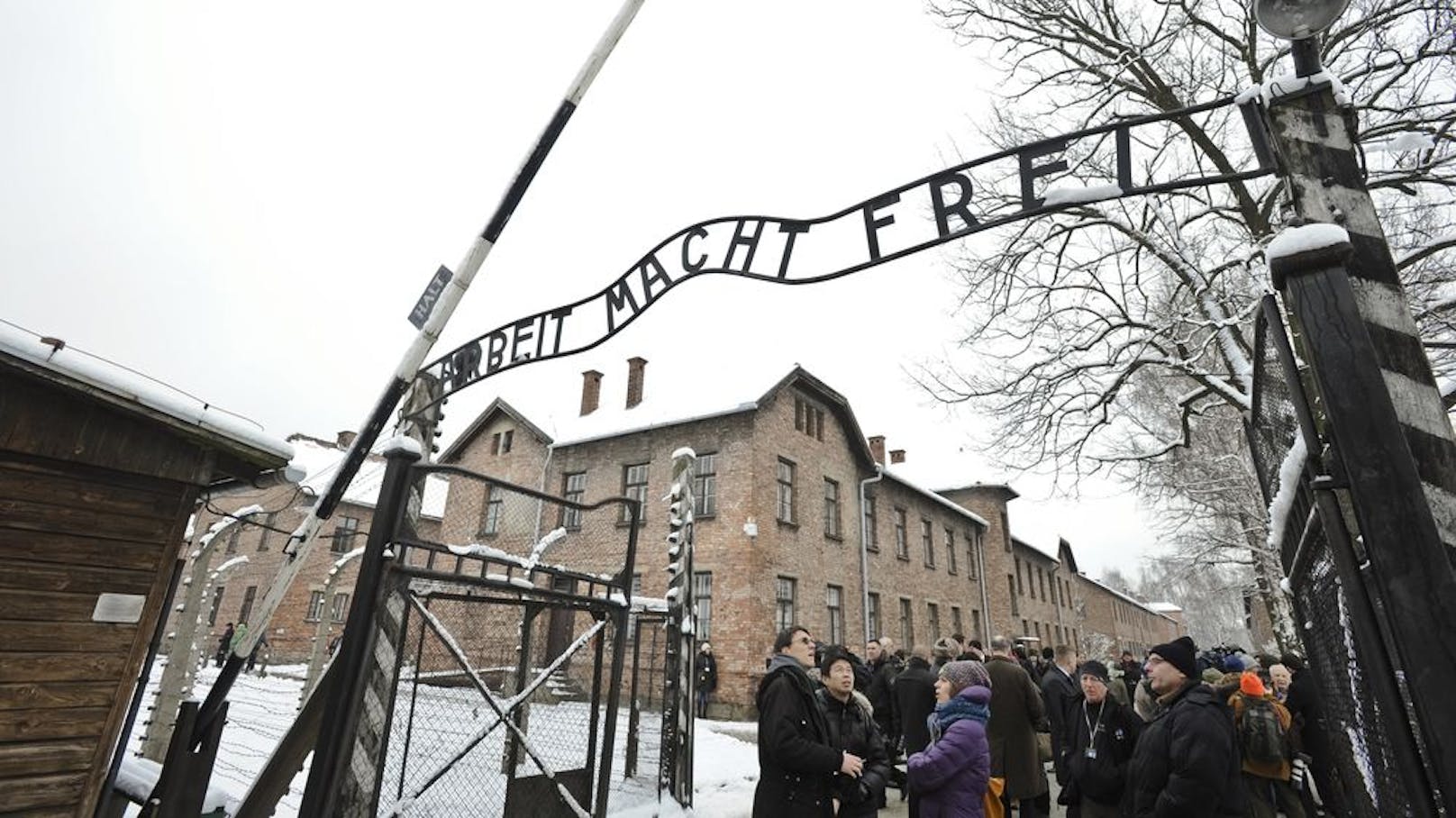 Eine niederländische Touristin ist auf dem Gelände des ehemaligen Vernichtungslagers Auschwitz-Birkenau in Polen festgenommen worden, weil sie den Hitlergruß gezeigt hat.