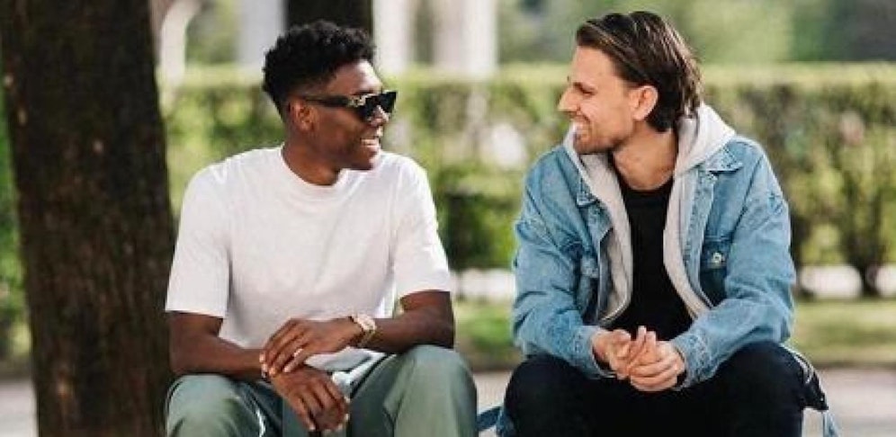 David Alaba und sein Pastor Jan Kohler.