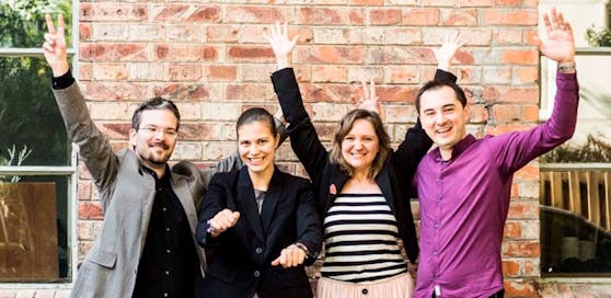Das Team von "CodeFactory": Christoph Pirringer (CTO), Lisa Duschek (CFO), Helen Monschein (CMO) und Goran Stevic (Trainer).