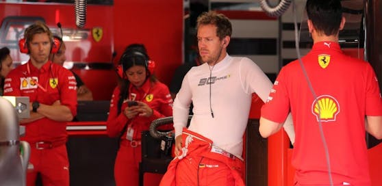 Sebastian Vettel wurde von seinem Ferrari im Stich gelassen.