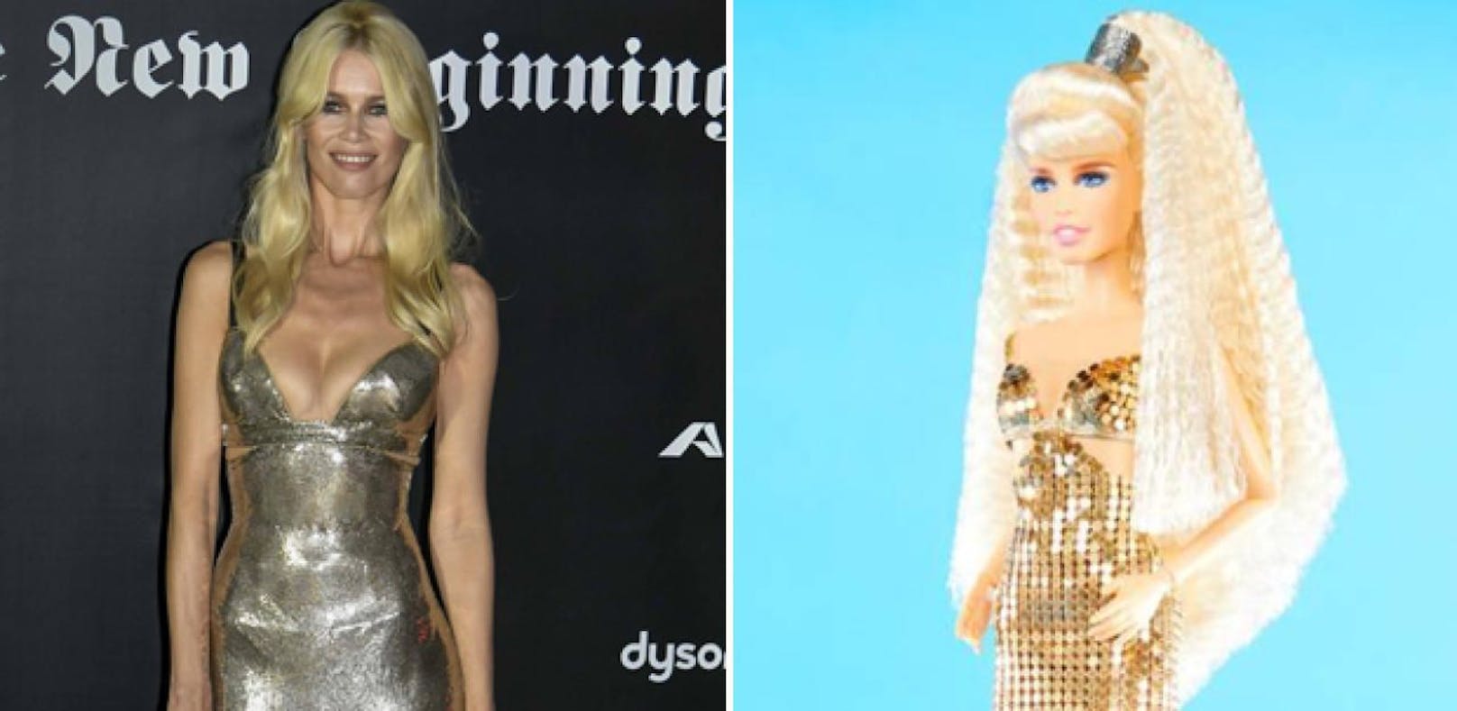 Barbie verwandelt sich in Model Claudia Schiffer