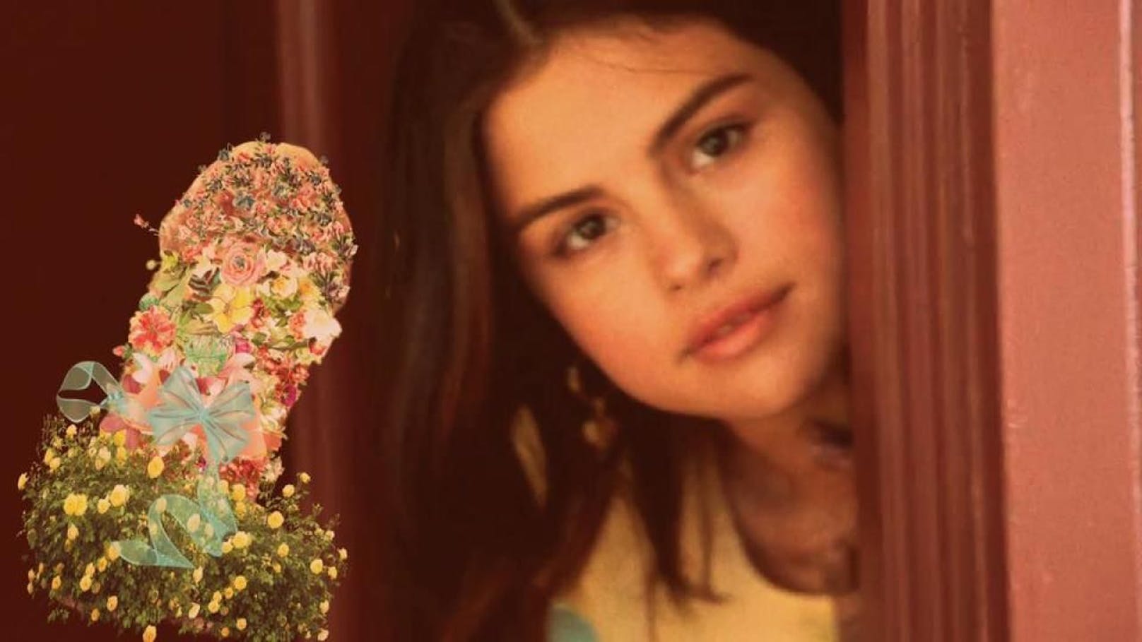(Symbolfoto) Selena Gomez mit Blumen-Penis
